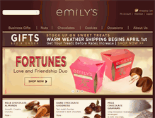 Tablet Screenshot of emilyschocolates.com